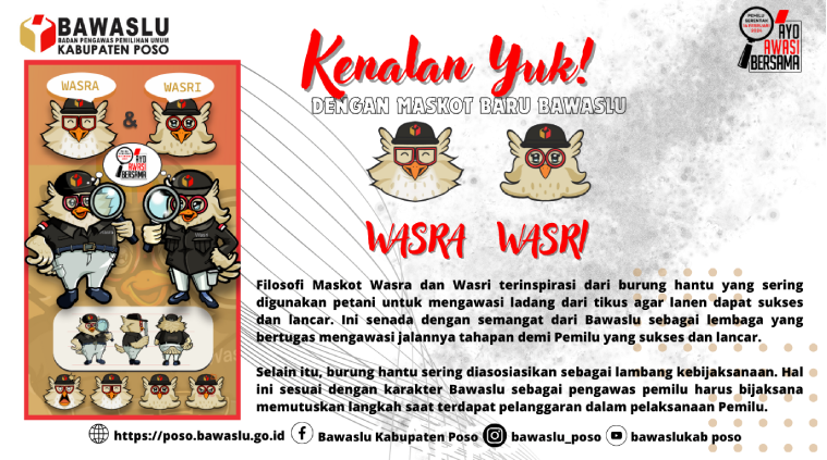 Kenalan Yuk...Dengan Maskot Bawaslu Terbaru