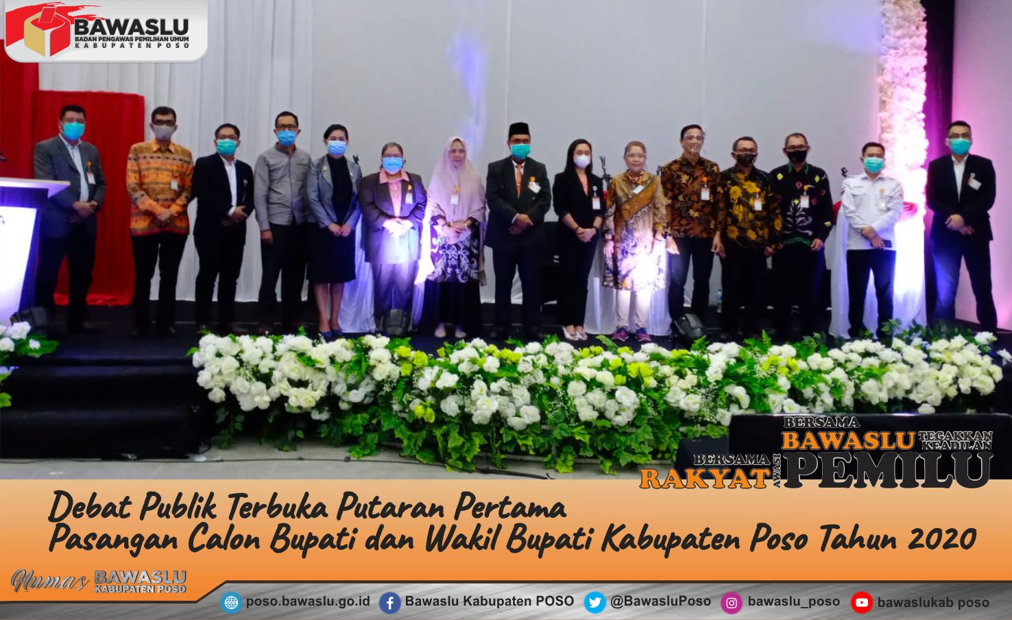 Ketua dan Anggota Bawaslu Kabupaten Poso Hadiri Debat Publik Terbuka Putaran Pertama Pasangan Calon Bupati dan Wakil Bupati