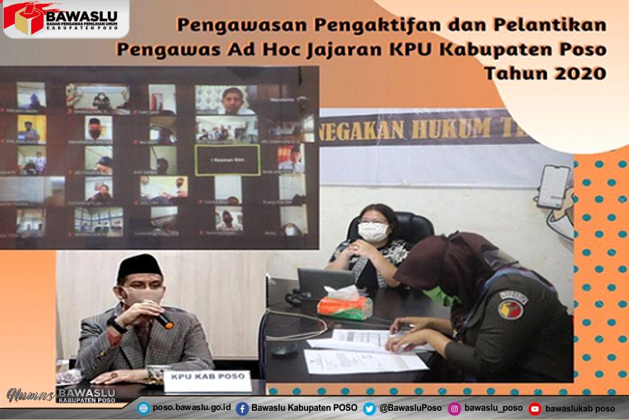 Bawaslu Kabupaten Poso Mengawasi Proses Pengaktifan Dan Pelantikan Pengawas Ad Hoc