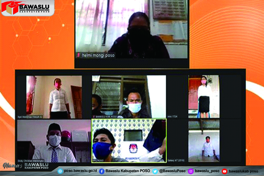 BAWASLU KAB. POSO AWASI PELANTIKAN PPS SEBAGAI PENGGANTI ANTAR WAKTU (PAW) SECARA ONLINE