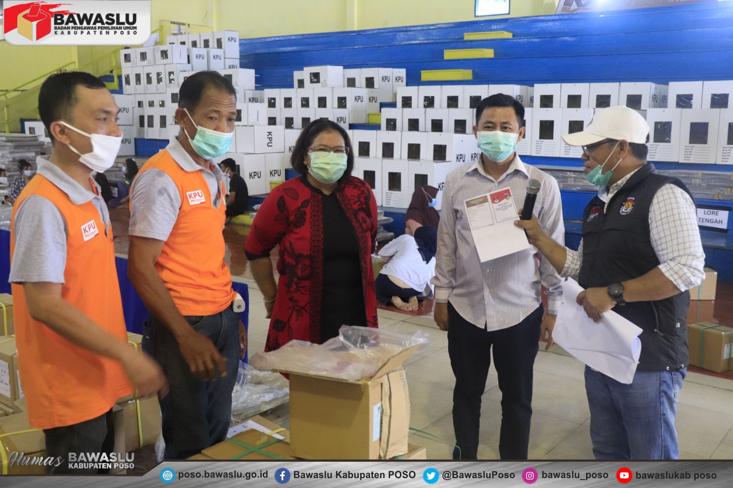 BAWASLU KABUPATEN POSO PASTIKAN PROSES PENYORTIRAN DAN PELIPATAN SURAT SUARA SESUAI DENGAN STANDAR OPERASIONAL PROSEDUR (SOP)