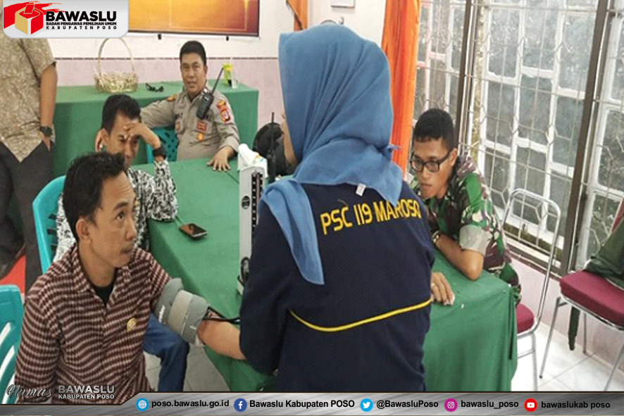 Dinas Kesehatan Kabupaten Poso Periksa Kesehatan Pengawas Pemilu Pasca 17 April 2019