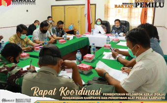 BAWASLU KABUPATEN POSO BENTUK POKJA PENGAWASAN KAMPANYE DAN PENERTIBAN ALAT PERAGA KAMPANYE
