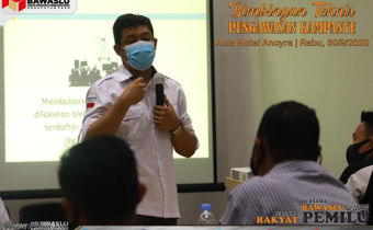 BAWASLU KABUPATEN POSO TINDAK KAMPANYE TIDAK PATUH PROTOKOL KESEHATAN DAN PEMBATASAN PESERTA