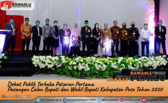 Ketua dan Anggota Bawaslu Kabupaten Poso Hadiri Debat Publik Terbuka Putaran Pertama Pasangan Calon Bupati dan Wakil Bupati