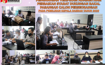 BAWASLU KABUPATEN POSO PASTIKAN PROSES VERIFIKASI ADMINISTRASI SYARAT DUKUNGAN PERBAIKAN BAKAL PASANGAN CALON PERSEORANGAN TEPAT WAKTU, TEPAT PROSEDUR DAN TAAT ASAS