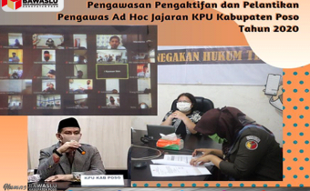 Bawaslu Kabupaten Poso Mengawasi Proses Pengaktifan Dan Pelantikan Pengawas Ad Hoc