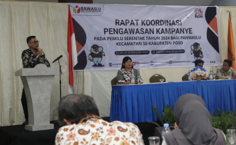 Rapat Koordinasi Pengawasan Kampanye, Whisnu Tekankan Jajaran Panwaslu Awasi Kampanye Sesuai Regulasi